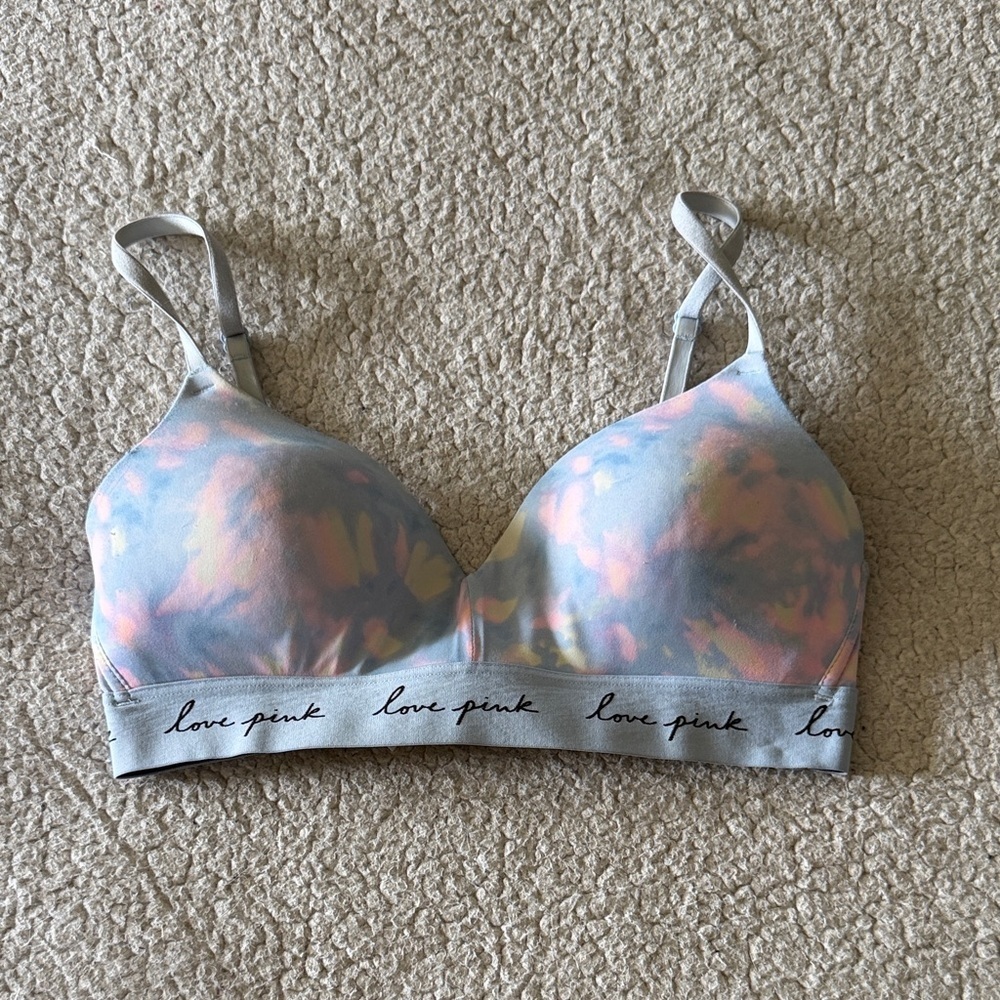 PINK Victoria's Secret Pastel Tie-Dye Bra 34C